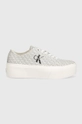 Calvin Klein Jeans sportcipő FLATFORM+ CUPSOLE LOW LACE CS MR fehér