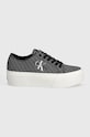 Calvin Klein Jeans tenisówki FLATFORM+ CUPSOLE LOW LACE CS MR YW0YW01420 czarny SS24