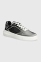 Tenisky Calvin Klein Jeans CHUNKY CUPSOLE LOW LACE MG DC plochá stříbrná YW0YW01429