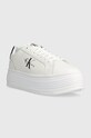 Маратонки Calvin Klein Jeans BOLD PLATF LOW LACE LTH ML MET YW0YW01431 бял SS24