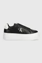 nero Calvin Klein Jeans sneakers BOLD PLATF LOW LACE LTH ML MET Donna