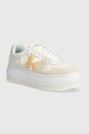Кросівки Calvin Klein Jeans BOLD PLATF LOW LACE MIX NBS DC замша бежевий YW0YW01432
