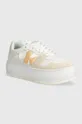 beige Calvin Klein Jeans sneakers BOLD PLATF LOW LACE MIX NBS DC Donna