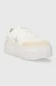 Calvin Klein Jeans sneakersy BOLD PLATF LOW LACE MIX ML BTW biały