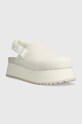 Calvin Klein Jeans papuci SLING CLOSE TOE FLATFORM BTW YW0YW01439 bej SS24