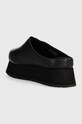 Obuwie Calvin Klein Jeans klapki skórzane CLOSE TOE FLATFORM MG UC YW0YW01440 czarny