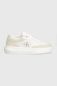 Tenisky Calvin Klein Jeans CHUNKY CUPSOLE LACE SKATER BTW přírodní kůže béžová YW0YW01452