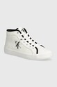 Calvin Klein Jeans trampki SKATER VULCANIZED HIGH CS ML MR płaska biały YW0YW01454
