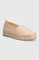 beżowy Armani Exchange espadryle Damski