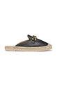 Geox espadryle skórzane D LAMPEDUSA B płaski czarny D36V0B.00085.C9999