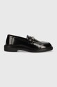 Steve Madden mocasini de piele Huddles SM11002911.017 negru SS24