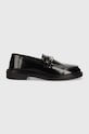 Steve Madden mokasyny skórzane Huddles SM11002911.017 czarny SS24