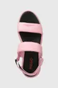 ružová Kožené sandále HUGO Kris
