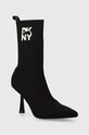 Dkny botine Sansa peste 8 cm negru K2490325.BLK