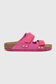 Semišové šľapky Birkenstock Uji iný ružová 1026497