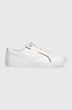 Kožené sneakers boty Tommy Hilfiger TH SIGNATURE SNEAKER imitace kůže bílá FW0FW06322