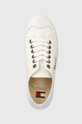 biela Tenisky Tommy Jeans TJW FOXING SNEAKER CANVAS