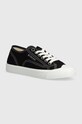 Tommy Jeans tenisi TJW FOXING SNEAKER CANVAS plată negru EN0EN02588
