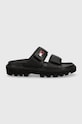 Παντόφλες Tommy Jeans TJW PUFFED SANDAL EN0EN02560 μαύρο SS24