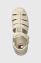Kožne sandale Tommy Jeans TJW FISHERMAN SANDAL bež EN0EN02542