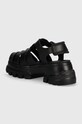 Încălțăminte Tommy Jeans sandale de piele TJW FISHERMAN SANDAL EN0EN02542 negru