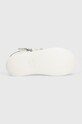 Tommy Jeans sandale de piele TJW STRAPPY WEDGE SANDAL EN0EN02516 alb
