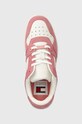 Tenisky Tommy Jeans TJW RETRO BASKET WASHED SUEDE ružová EN0EN02486