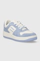 Tommy Jeans sportcipő TJW RETRO BASKET WASHED SUEDE velúr bőr kék EN0EN02486