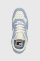 Tommy Jeans sportcipő TJW RETRO BASKET WASHED SUEDE kék EN0EN02486