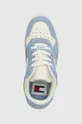 blu Tommy Jeans sneakers TJW RETRO BASKET WASHED SUEDE