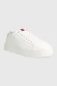 Πάνινα παπούτσια Tommy Jeans TJW FOXING FLATFORM SNEAKER λευκό