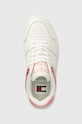 Tommy Jeans sneakersy skórzane THE BROOKLYN LEATHER różowy EN0EN02475