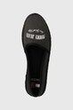 Espadrilky Tommy Jeans TJW VARSITY ESPADRILLE čierna EN0EN02470