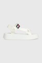 Tommy Jeans sandale TJW EVA SANDAL textil alb EN0EN02466
