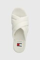 Natikače Tommy Jeans TJW LETTERING FLATFORM SANDAL bijela EN0EN02465