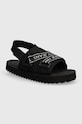 Tommy Jeans sandale TJW PREMIUM EVA SANDAL textil negru EN0EN02462
