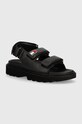 Сандалии Tommy Jeans TJW FANCY SANDAL каблук отсутствует чёрный EN0EN02461