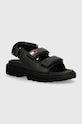 Tommy Jeans sandale TJW FANCY SANDAL imitatie de piele negru EN0EN02461