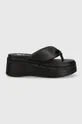 Tommy Jeans infradito TJW WEDGE SANDAL nero