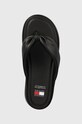 Tommy Jeans japonki TJW WEDGE SANDAL czarny EN0EN02457