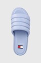 Tommy Jeans klapki TJW WEDGE SANDAL niebieski EN0EN02455