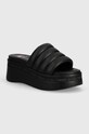 Шльопанці Tommy Jeans TJW WEDGE SANDAL 5-8 см чорний EN0EN02455