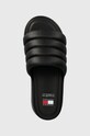 Шльопанці Tommy Jeans TJW WEDGE SANDAL чорний EN0EN02455