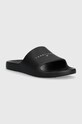 Šľapky Tommy Jeans TJW PRINTED PU POOL SLIDE EN0EN02693 čierna SS24