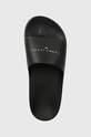 Šľapky Tommy Jeans TJW PRINTED PU POOL SLIDE čierna EN0EN02693