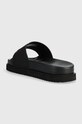 Încălțăminte Tommy Jeans papuci TJW ELEVATED FLATFORM SLIDE EN0EN02451 negru