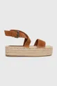 hnedá Semišové sandále Pepe Jeans PLS90657 Dámsky