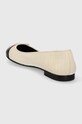Încălțăminte Tory Burch balerini de piele Cap-Toe Quilted Ballet 156249.100 bej