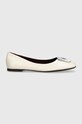 Tory Burch baleriny skórzane Georgia Ballet beżowy 154077.724