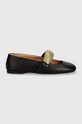 Usnjene balerinke JW Anderson Ballerina Popcorn ANW42203A.999 črna SS24